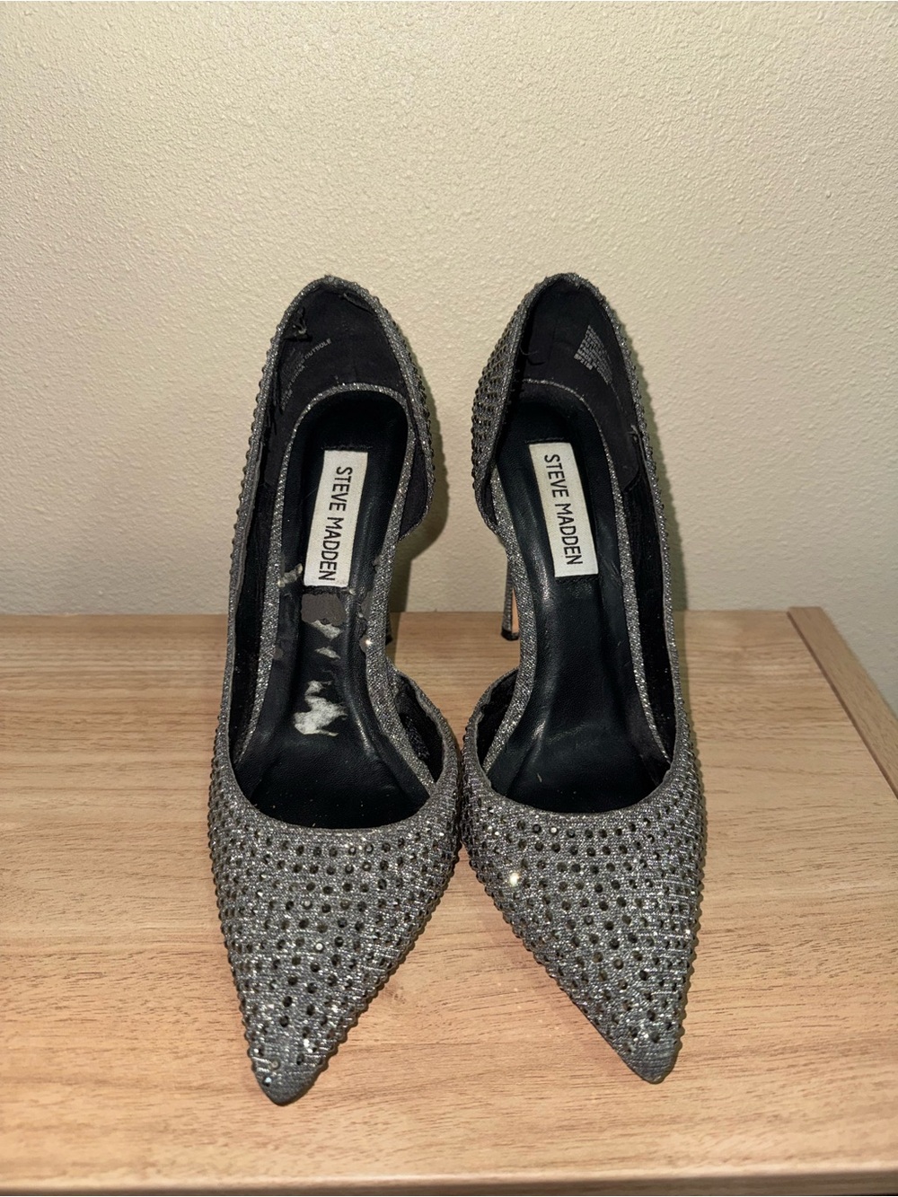 Steve Madden Silver Crystal Pumps
